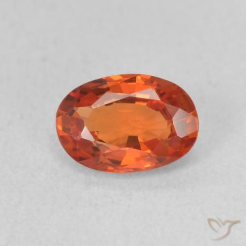 0.71ct طبيعي برتقالى متوسط زفير, بيضوي, VVS-VS