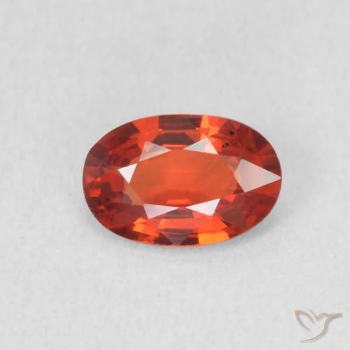 0.52ct طبيعي أحمر متوسط زفير, بيضوي, VVS-VS