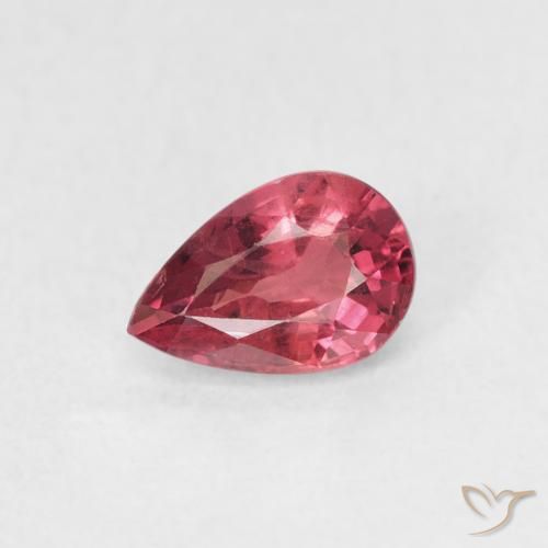 0.56ct طبيعي أحمر متوسط زفير, شكل الكمثرى, VVS-VS