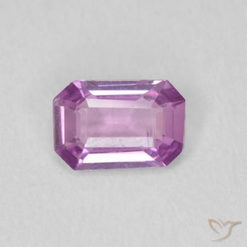 0.59ct طبيعي أرجوانى وردى كثيف زفير, قص الزمرد, VVS