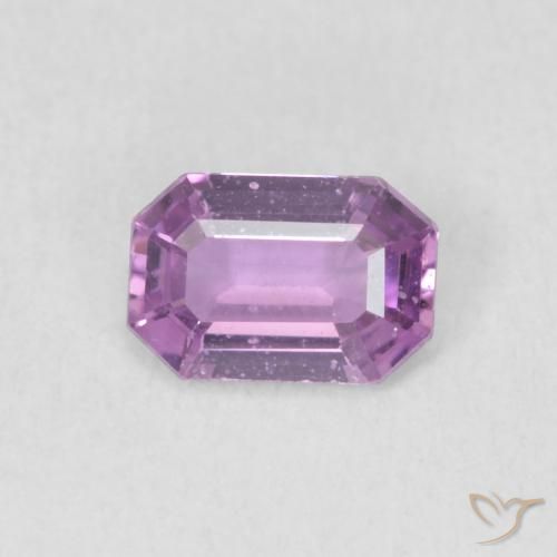 0.57ct طبيعي أرجوانى متوسط زفير, قص الزمرد, VVS-VS