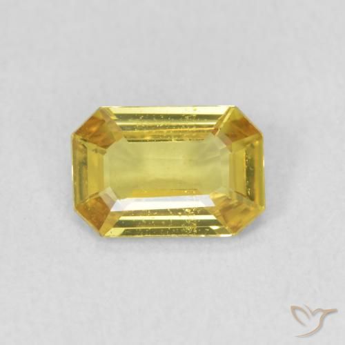 0.57ct طبيعي أصفر متوسط زفير, قص الزمرد, VVS-VS