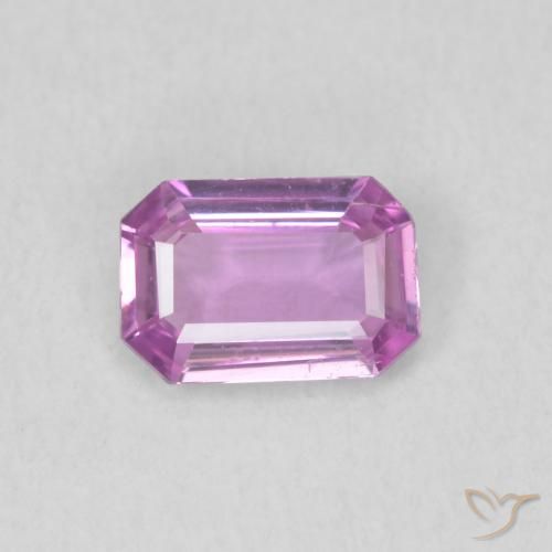0.52ct طبيعي أرجوانى عنبى فاتح جدا زفير, قص الزمرد, VVS