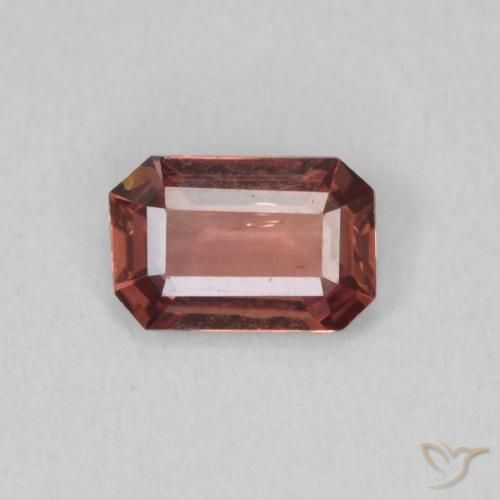 0.61ct طبيعي وردى برتقالى زفير, قص الزمرد, VVS-VS
