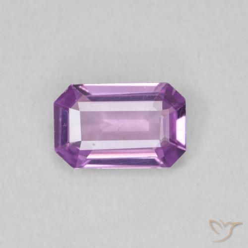 0.57ct طبيعي أرجوانى فاتح زفير, قص الزمرد, VVS-VS