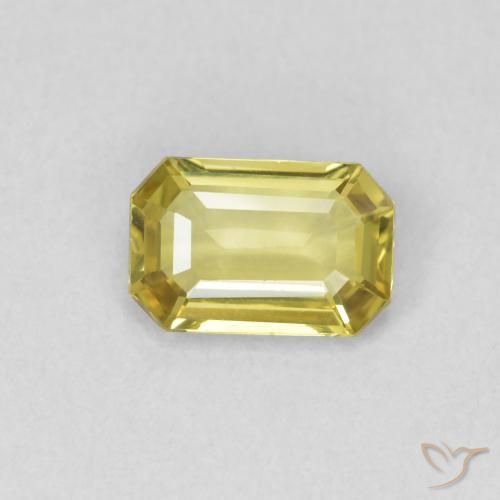 0.65ct طبيعي أصفر متوسط زفير, قص الزمرد, VVS