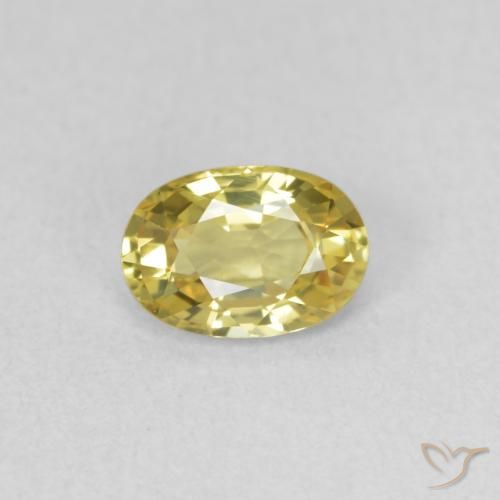 0.54ct طبيعي ذهبى فاتح زفير, بيضوي, VVS