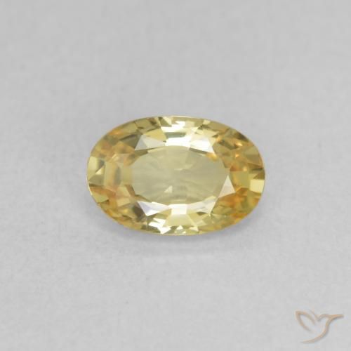 0.54ct طبيعي أصفر متوسط زفير, بيضوي, VVS
