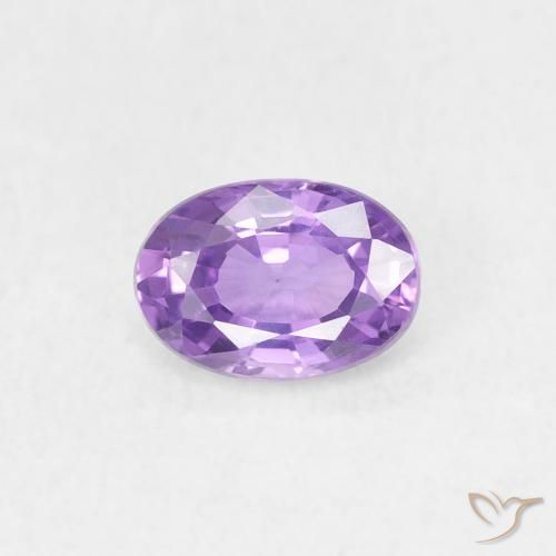 0.58ct طبيعي بنفسجى وردى متوسط زفير, بيضوي, قليلا جدا