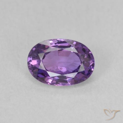 0.65ct طبيعي Medium Dark-Purple زفير, بيضوي, VVS-VS