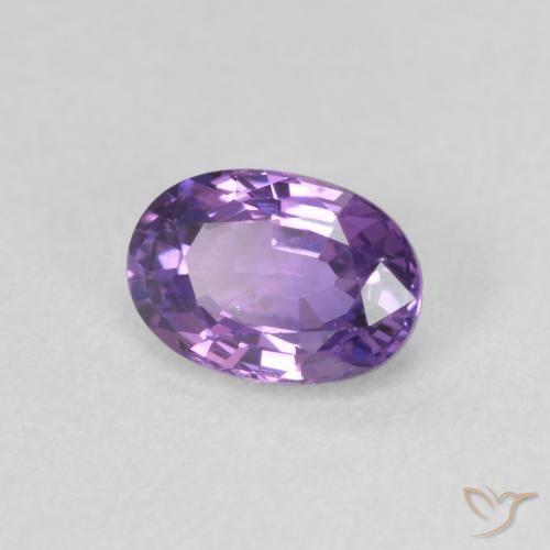 زفير Medium Dark-Purple طبيعي، بيضوي، 0.65 قيراط، VVS-VS