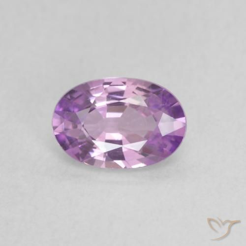 0.53ct طبيعي أرجوانى وردى متوسط زفير, بيضوي, VVS-VS