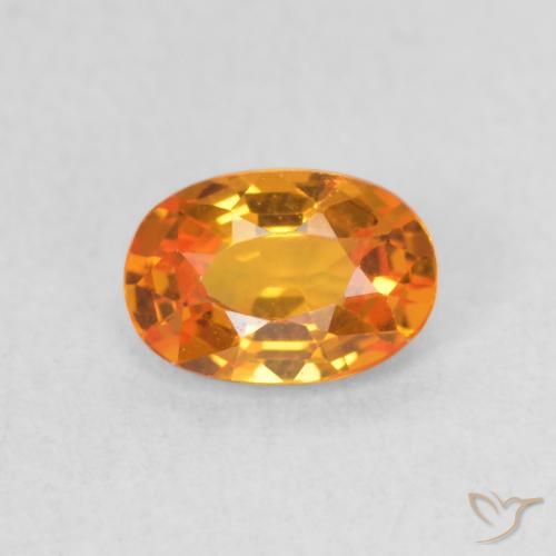 0.64ct طبيعي برتقالي زاهى زفير, بيضوي, VVS