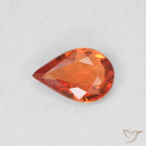 0.35ct طبيعي برتقالى متوسط زفير, شكل الكمثرى, VVS