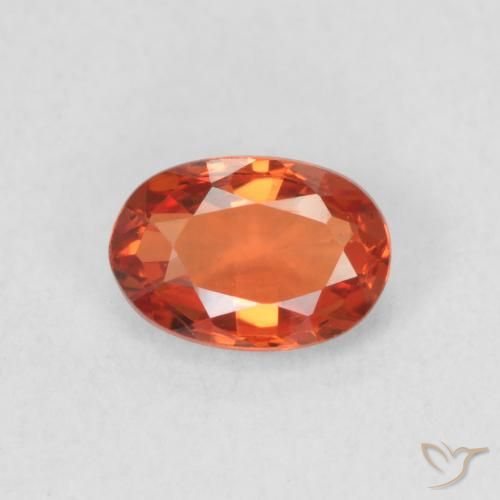 0.62ct طبيعي برتقالى نارى زفير, بيضوي, VVS