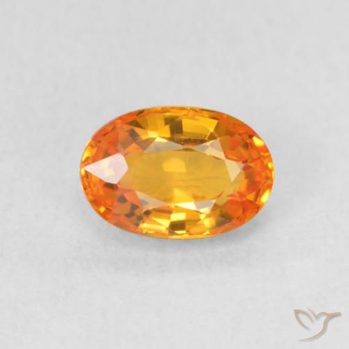 0.64ct طبيعي برتقالي زاهى زفير, بيضوي, VVS