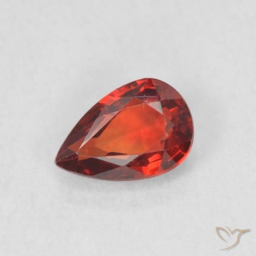 0.59ct طبيعي احمر غامق زفير, شكل الكمثرى, VVS