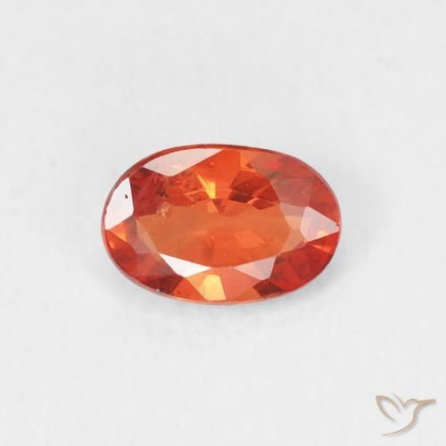 0.55ct طبيعي برتقالى دافئ زفير, بيضوي, قليلا جدا