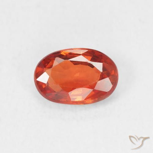 0.64ct طبيعي برتقالى نارى زفير, بيضوي, قليلا جدا