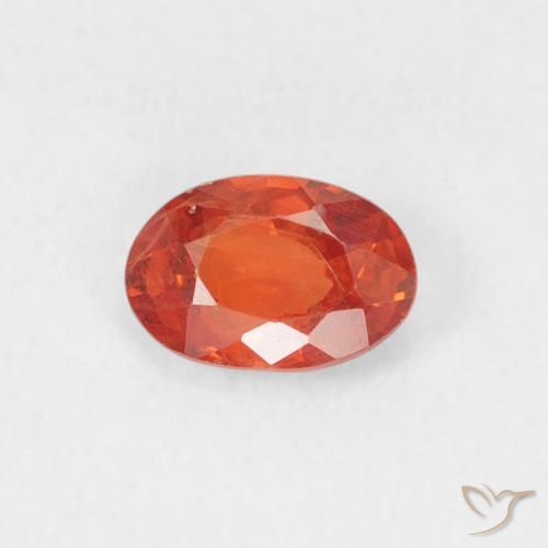 0.54ct طبيعي برتقالى كهرمانى زفير, بيضوي, قليلا جدا