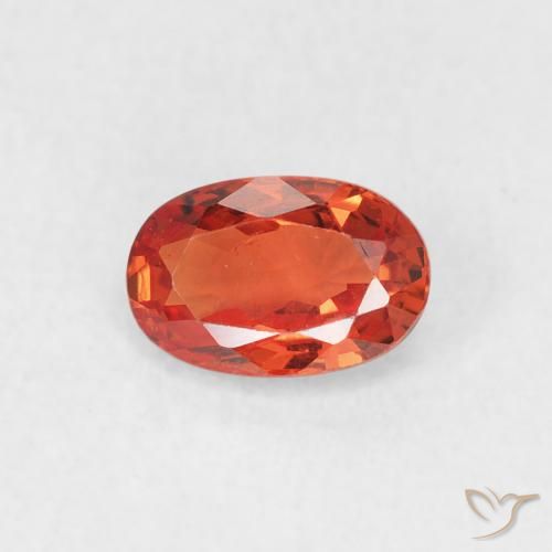 0.68ct طبيعي برتقالى دافئ زفير, بيضوي, قليلا جدا