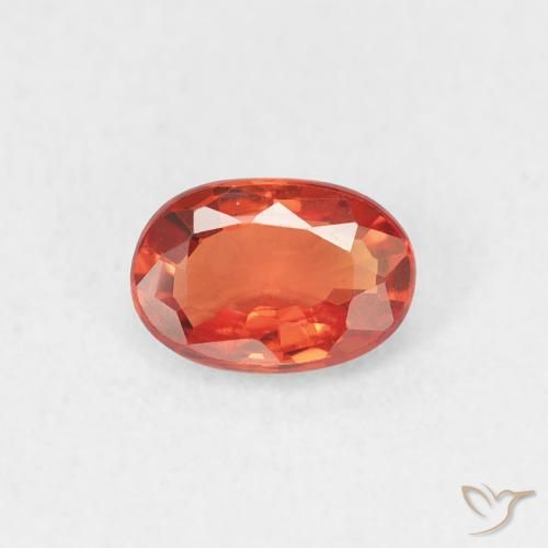 0.56ct طبيعي برتقالى متوسط زفير, بيضوي, VVS-VS