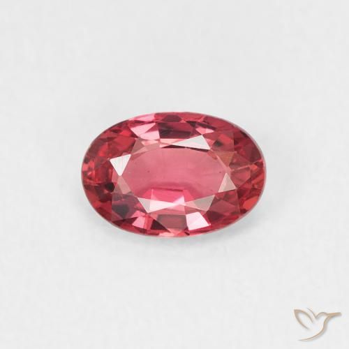 0.55ct طبيعي أحمر متوسط زفير, بيضوي, VVS