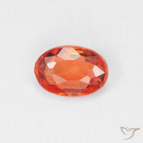 0.53ct طبيعي برتقالى نارى زفير, بيضوي, VVS