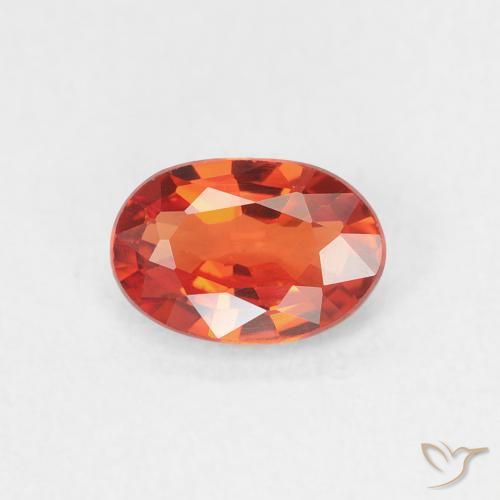 0.65ct طبيعي أحمر قرمزى لامع زفير, بيضوي, VVS