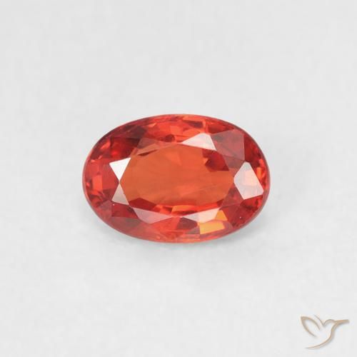 0.56ct طبيعي أحمر متوسط زفير, بيضوي, VVS