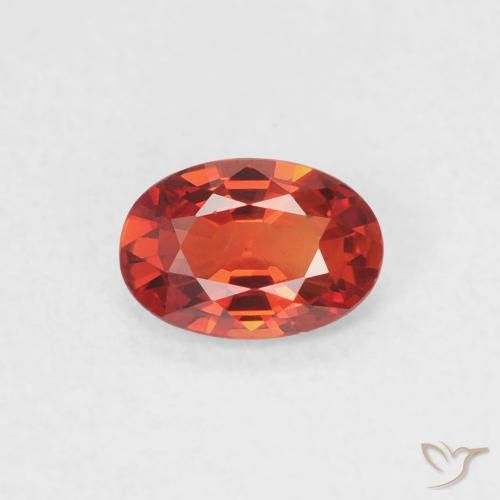 0.51ct طبيعي أحمر متوسط زفير, بيضوي, VVS