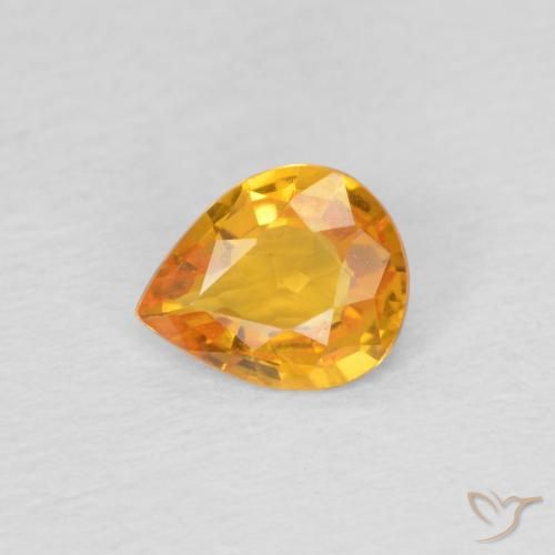 0.60ct طبيعي برتقالى متوسط زفير, شكل الكمثرى, VVS-VS