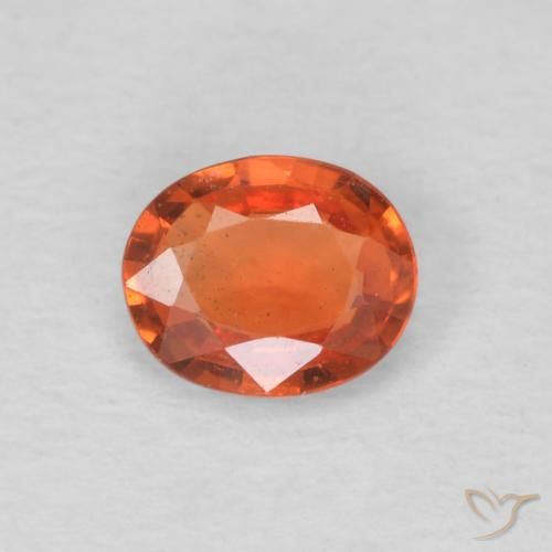 0.46ct طبيعي برتقالى نارى زفير, بيضوي, قليلا جدا