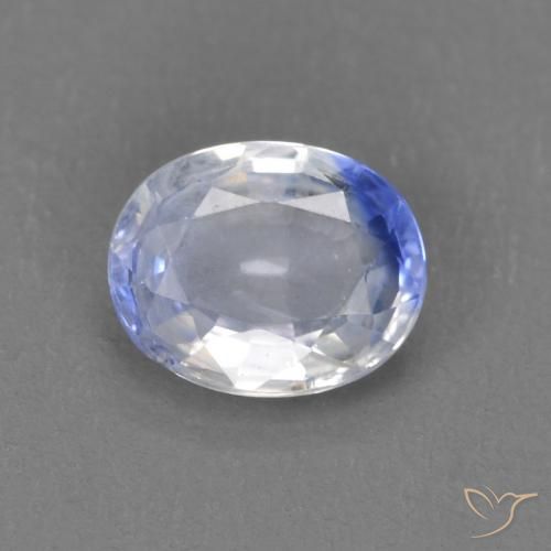 0.54ct طبيعي أزرق باستيلى زفير, بيضوي, قليلا جدا