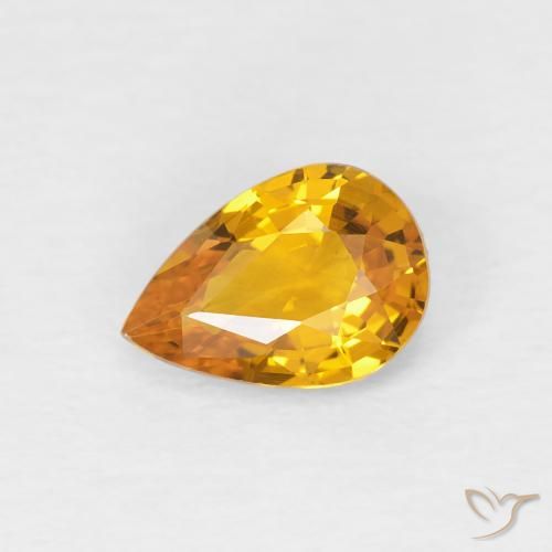 0.83ct طبيعي برتقالى مشمشى زفير, شكل الكمثرى, VVS