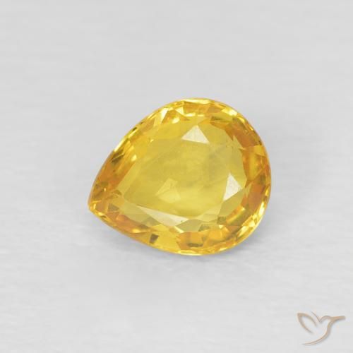 0.74ct طبيعي ذهبي زفير, شكل الكمثرى, VVS-VS