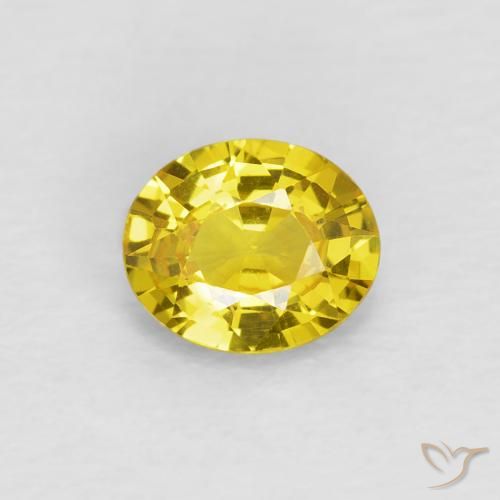 0.64ct طبيعي أصفر النحلة زفير, بيضوي, VVS
