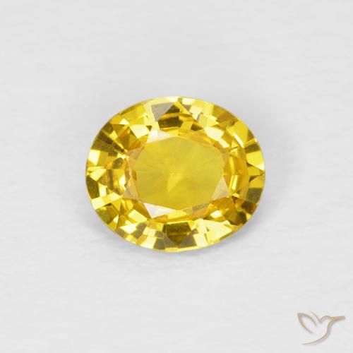 0.62ct طبيعي أصفر متوسط زفير, بيضوي, VVS