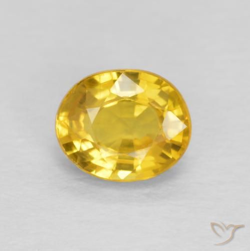 0.93ct طبيعي ذهبي زفير, بيضوي, VVS-VS
