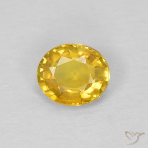 0.55ct طبيعي ذهبى متوسط زفير, بيضوي, VVS-VS