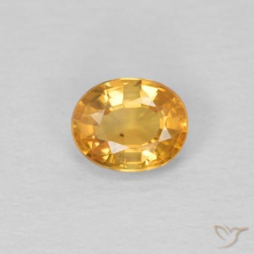 0.51ct طبيعي ذهبى-برتقالى زفير, بيضوي, VVS-VS