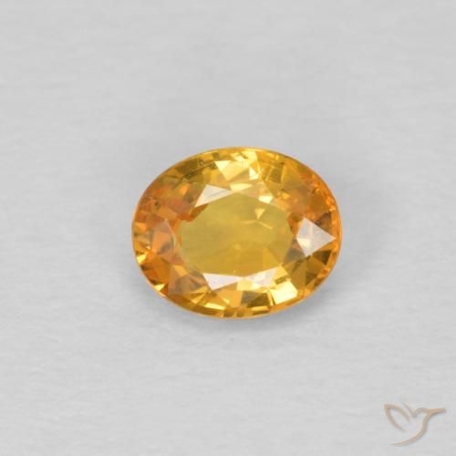 0.45ct طبيعي ذهبى-برتقالى زفير, بيضوي, VVS-VS