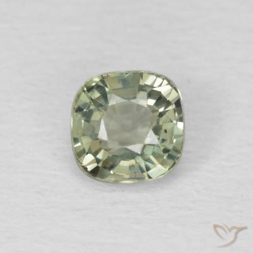 0.47ct طبيعي أخضر رمادى زفير, وسادة, قليلا جدا