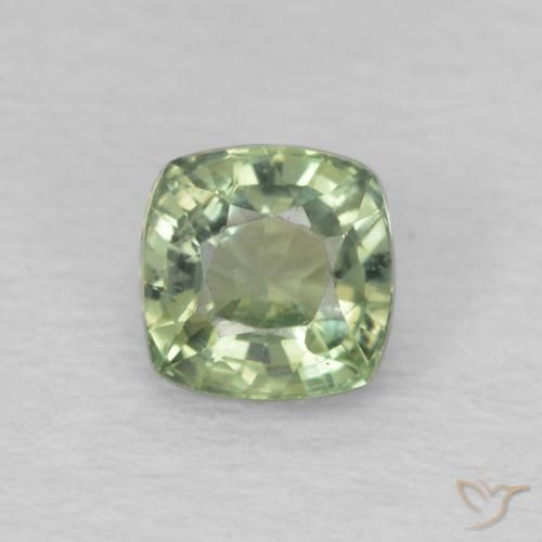 0.64ct طبيعي أخضر فاتح جدا زفير, وسادة, قليلا جدا
