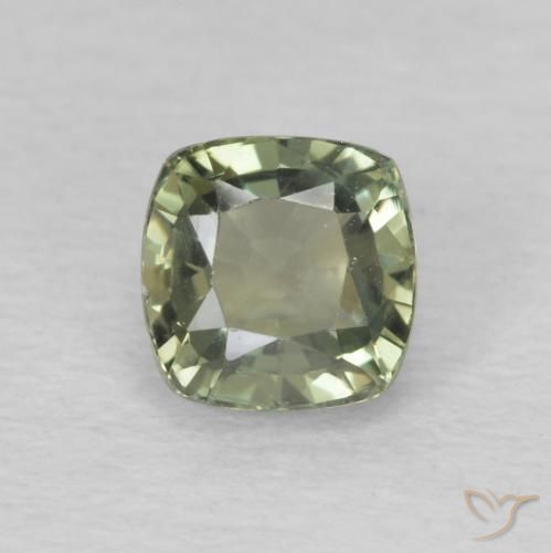 0.75ct طبيعي أخضر الغابة فاتح زفير, وسادة, قليلا جدا