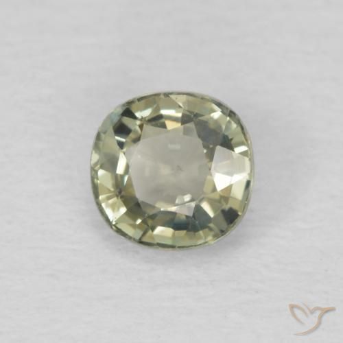 0.54ct طبيعي أخضر الغابة فاتح زفير, وسادة, قليلا جدا