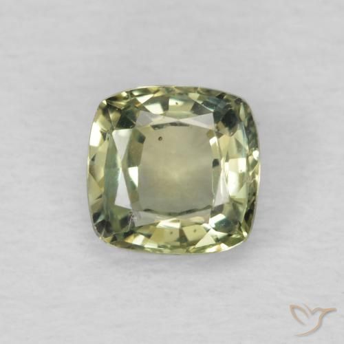 0.59ct طبيعي أخضر الغابة فاتح زفير, وسادة, قليلا جدا