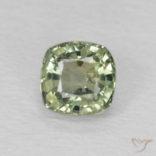 0.64ct طبيعي اخضر فاتح زفير, وسادة, قليلا جدا