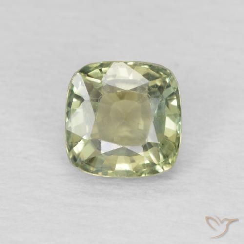 0.57ct طبيعي أخضر كمثرى فاتح زفير, وسادة, قليلا جدا