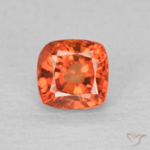0.56ct طبيعي برتقالى نارى زفير, وسادة, VVS